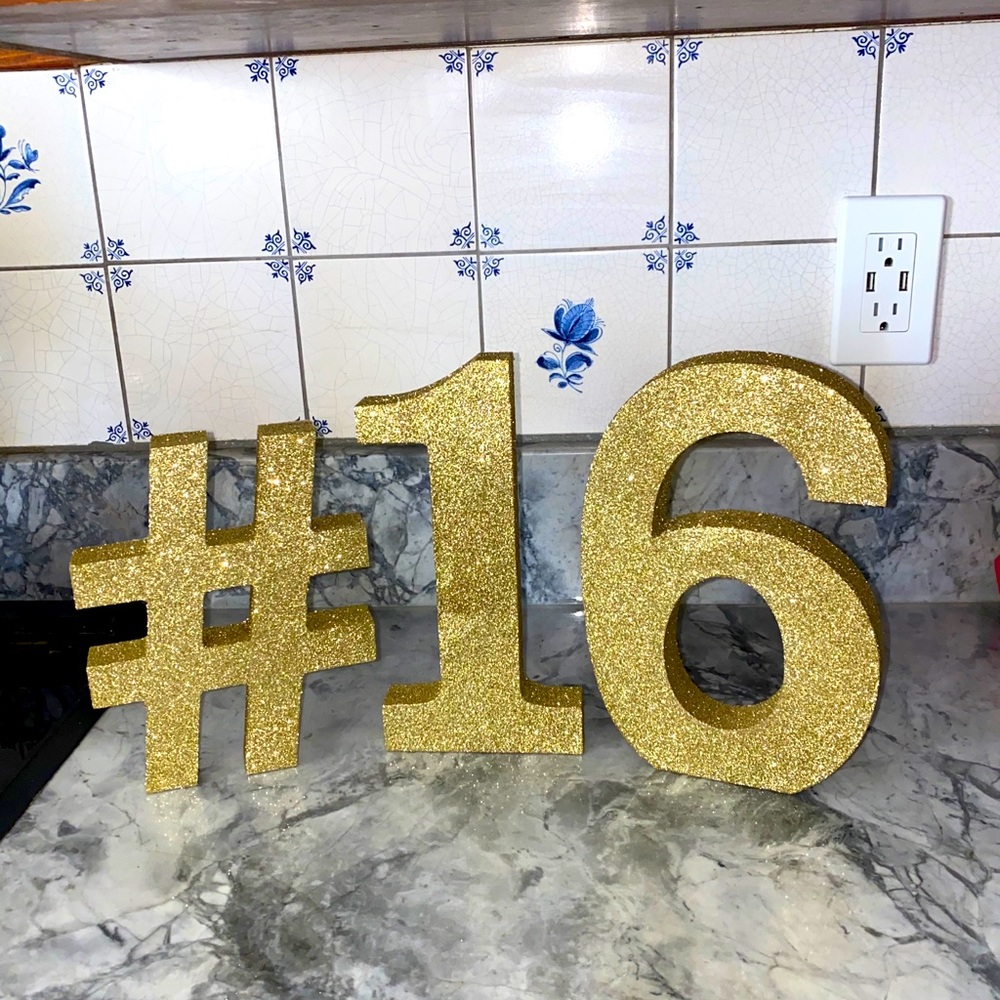 #16 Gold Letters